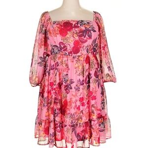 Torrid Pink Floral Kids Dress